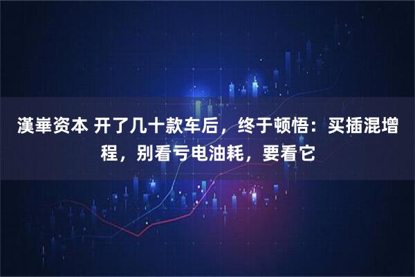 漢崋资本 开了几十款车后，终于顿悟：买插混增程，别看亏电油耗，要看它