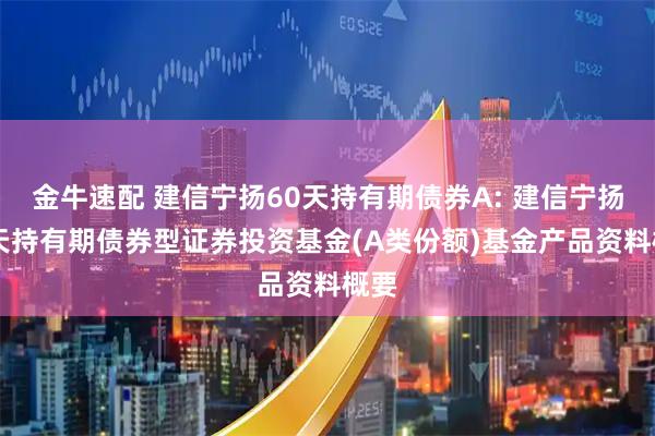 金牛速配 建信宁扬60天持有期债券A: 建信宁扬60天持有期债券型证券投资基金(A类份额)基金产品资料概要